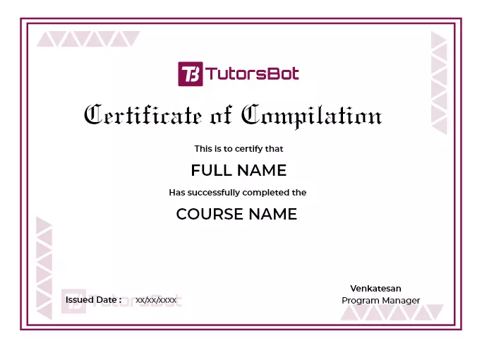 TutorsBot Certificate